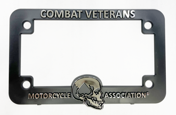 Metal Bike License Plate Frame Army Veteran 7Th Infantry Division  Motorcycle Tag Holder Black 4 Holes One Frame
